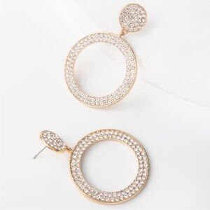 NEW Elegant Gold and Rhinestone Earrings